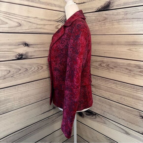 LAFAYETTE 148 New York Pink Textured Wool Blend Blazer Jacket Size 4 - Picture 8 of 12